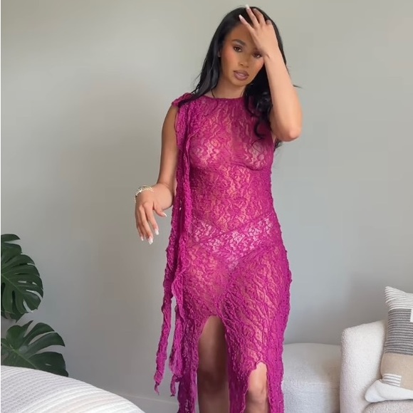 SOLD!!! Zara sheer lace dress - Picture 4 of 4